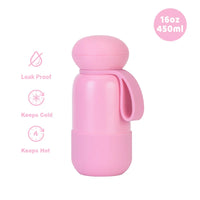 450ml Thermal Water Bottle With Handle For Students,Double-layer Stainless Steel Vacuum Drinkware,Gifts,Camping Thermos Cup/Mug