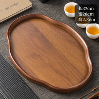 Wooden Decorative Serving Tray for Coffee Table and Home Decor Fruit Platter Decor Trays Serving Ware Food Dish Serving Platters