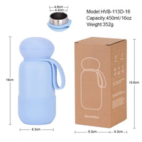 450ml Thermal Water Bottle With Handle For Students,Double-layer Stainless Steel Vacuum Drinkware,Gifts,Camping Thermos Cup/Mug