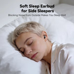 HTC NE76 Bluetooth Earphones, AI Translator Earbuds Mini Invisible Sleep Earbuds Soft Wireless Headphones Orange
