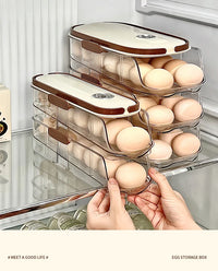 Egg storage box, special food grade rolling fresh-keeping rack for refrigerator