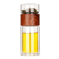 D5 Double Glass Water Bottle Tea Drink Items Bottle Infuser Tumbler Drinkware Gym Water Bottle Children Travel Sports Cup Bottle