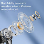 Wireless Headphones Bluetooth Headset With Mic Handsfree Noise Canceling Earphones Clip Ear Music Sports Gaming Earplug