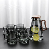 Glass Cup Set Water Kettle Bottle Creative Heat-resistant Water Glass Flower Tea Juice Cup Drop Shipping