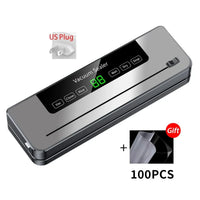 Food Vacuum Sealer Machine Dry Wet Food Vacuum Packaging Machine with UV Kitchen Food Storage Sealing Machine Built-in Cutter