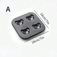 Cute Cartoon Bear Baking Mold 4 Cavities Baking Tray Non-stick Carbon Steel Tray DIY Decorative Cookies Mould Baking Supplies