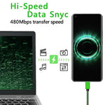 USB Type C Cable 2.4A Fast Charging Nylon Braided Wire Charger Cable For Samsung Huawei Xiaomi Android Mobile Phone Accessories