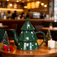 Ceramic Christmas Coffee Mug Cup Teapot Tree Plate Candy Dish Cake Tray Nordic Party Kitchen Tableware Drinkware Gift Decor