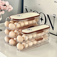 Egg storage box, special food grade rolling fresh-keeping rack for refrigerator