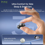 HTC NE96 TWS Sleep Wireless Bluetooth Earbuds For Side Sleepers HiFi Stereo ASMR White Noise Long Battery Portable Headset