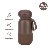450ml Thermal Water Bottle With Handle For Students,Double-layer Stainless Steel Vacuum Drinkware,Gifts,Camping Thermos Cup/Mug