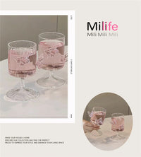 Glass Decanter Pink Butterfly Decor Elegant Goblet Wine Decanter Home Party Women's Wine Glass Dining Table Kettle Drinkware