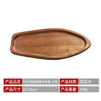 Tableware Solid Wood Food Tray Round Rectangle Dessert Plate Japanese-style Wooden Snack Fruit Tea Saucer Pallet Bread Board