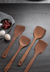 Kitchen Utensils Set Non-Stick  Cookware for Kitchen Wooden Handle Soup spoon spatula Rice spoon shovel Kitchen Accessories