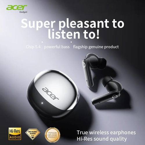 Acer Ohr546 Bluetooth Headphones 2025 New Model Wireless Earphones In-Ear Design Comfortable to Wear for Sports, Running, Calls, Noise Reduction,
