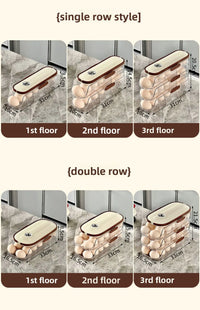 Egg storage box, special food grade rolling fresh-keeping rack for refrigerator