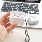 Clear Soft TPU Earphone Case for Airpods 4 3 2 1 Pro Pro2 Pro 3 Shockproof with Lanyard Strap for Airpods 4 Charging Case Cover