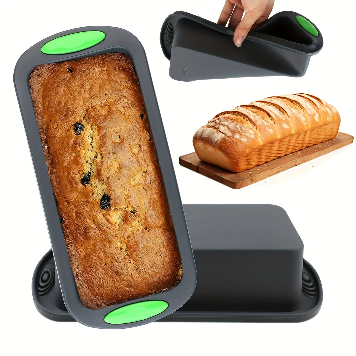 A rectangular toast baking pan, suitable for making muffins, bread, pies, cakes, chocolates, jellies, etc