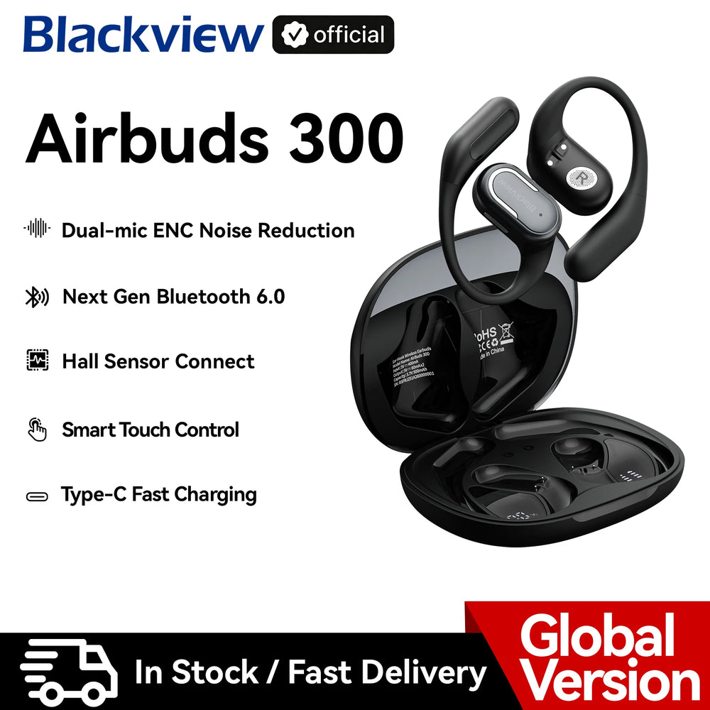 Blackview Airbuds 300 Headset In-Ear Wireless Touch Screen Headphones Sports Air Conduction Bass Earphones Bluetooth headsets