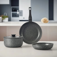 Ceramic Non Stick Cookware Set 5 Pieces Detachable Handle Induction Oven Dishwasher Safe Pots Pans Set Kitchenware Utensils Gift