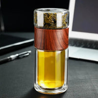 D5 Double Glass Water Bottle Tea Drink Items Bottle Infuser Tumbler Drinkware Gym Water Bottle Children Travel Sports Cup Bottle