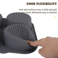 Silicone Hamburger Baking Mold - Food Grade Non-Stick Bun Cake Pan for Home Kitchen BPA Free Bread Bakeware, Reusable Oven Safe