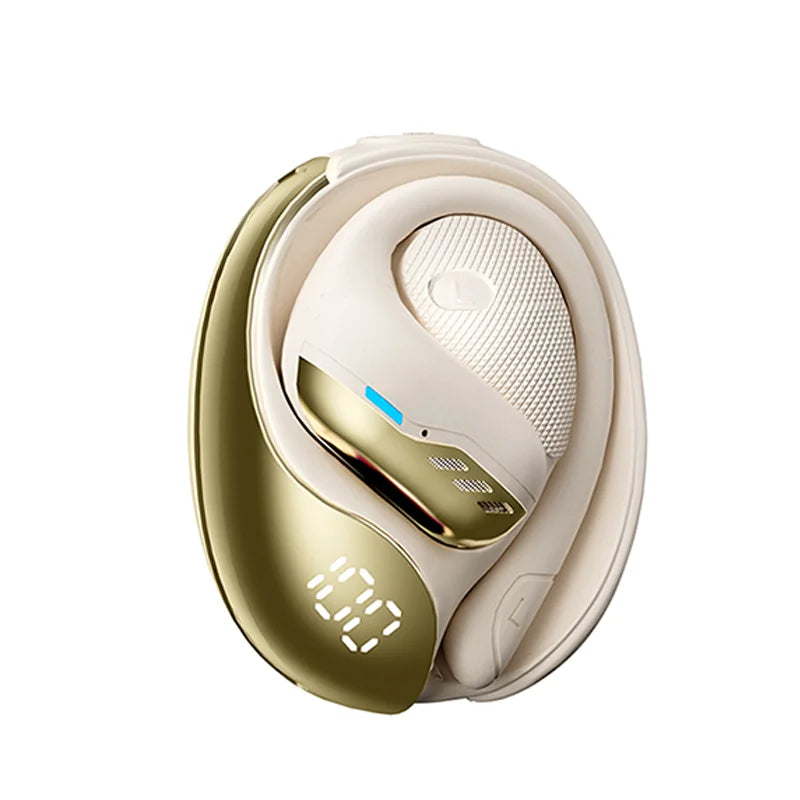 Open Ear Bluetooth Earphones AI OWS Sports Wireless Headphones with Mic Powerful Bass AI Translator Earbuds Waterproof Long Life