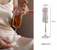 Glass Decanter Pink Butterfly Decor Elegant Goblet Wine Decanter Home Party Women's Wine Glass Dining Table Kettle Drinkware