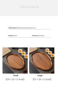 Wooden Decorative Serving Tray for Coffee Table and Home Decor Fruit Platter Decor Trays Serving Ware Food Dish Serving Platters