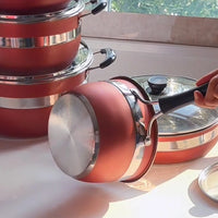 Stainless Steel 12pcs Cookware Set Thickened Double Bottom Polished Stock Pots Pans Casseroles - Wholesale Kitchenware
