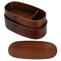 Food Storage Containers 2 Layer Japanese  Box Wooden Food Storage Containers for Kids Adults Hiking Climbing  School
