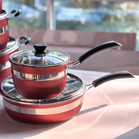 Stainless Steel 12pcs Cookware Set Thickened Double Bottom Polished Stock Pots Pans Casseroles - Wholesale Kitchenware