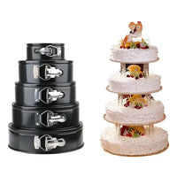 1Pc 12/16/20/24/28cm Carbon Steel Baking Mould with Removable Bottom Non Stick Leakproof Cake Baking Pan Durable Cake Mould
