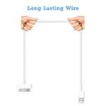 USB Cable For iPhone 4 s 4s 3GS 3G iPad 1 2 3 iPod Nano itouch 30 Pin Fast Charging USB Cable Charger Adapter Data Sync Cord