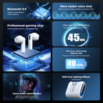 Translator Earbuds HTC NE49 AI Real-Time Translation HiFi Sound Bluetooth Earphones HD