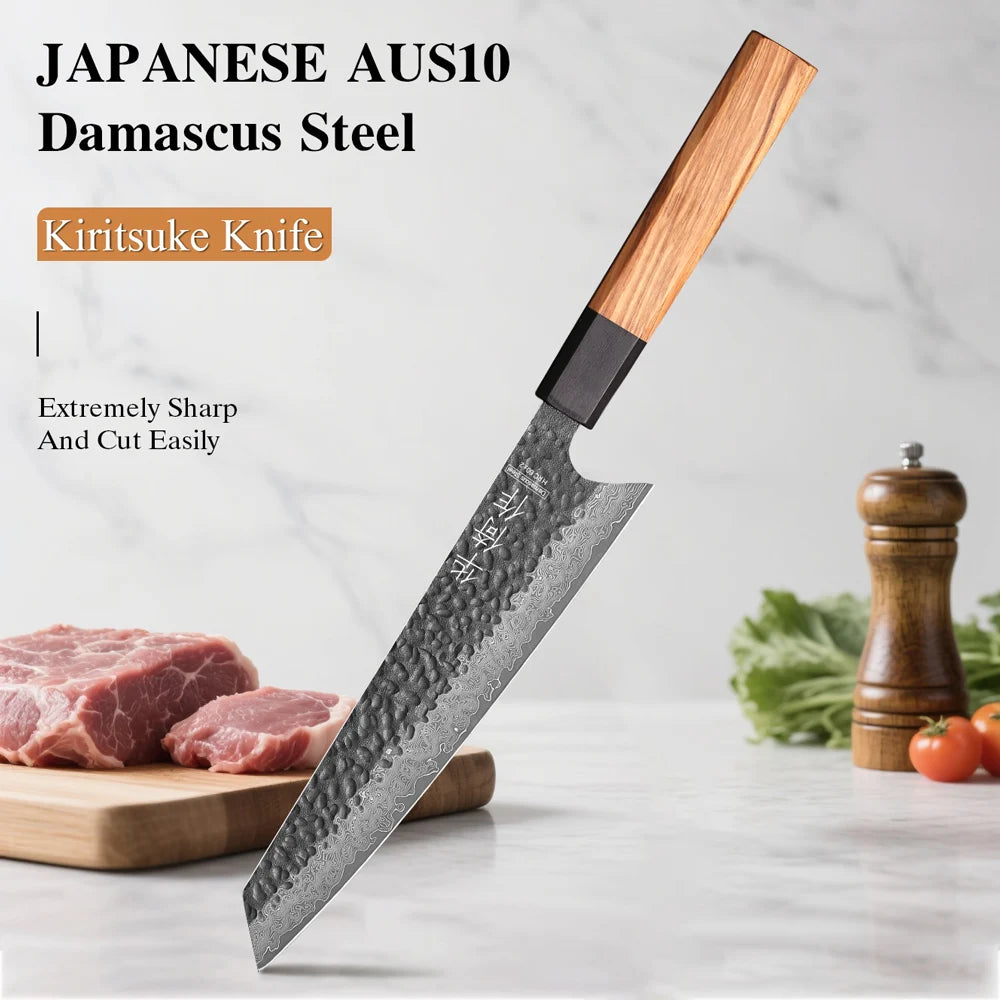 8" Japanese Kiritsuke Chef Knife 67 Layer Damascus Steel Handmade Kitchen Knives Meat Vegetable Sharp Household Cooking Tools