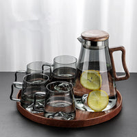 Glass Cup Set Water Kettle Bottle Creative Heat-resistant Water Glass Flower Tea Juice Cup Drop Shipping