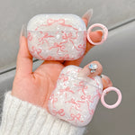 For Airpods 4 3 2 1 Case Cute Glitter Bow Knot Shell Pattern Crystal Soft Clear Earphone Cover For Airpods Pro 2 2nd Protective