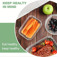12pcs Glass Food Storage Containers with Lids, Meal Prep, Pantry Kitchen Storage Containers for Lunch, Leak Proof