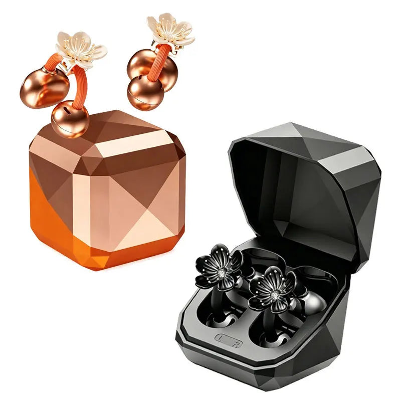 Wireless Earbuds with Earring-Style Accents Compact Convenient Noise-Canceling Bluetooth TWS Earbuds for Women