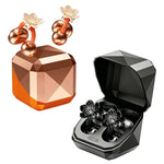 Wireless Earbuds with Earring-Style Accents Compact Convenient Noise-Canceling Bluetooth TWS Earbuds for Women