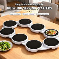 Table Turntable Kitchen Dining Turntable Tray 360 ° Rotation Versatile Heat Resistant Portable Rotating Food Organizer Tray