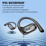 Open Ear Bluetooth Earphones AI OWS Sports Wireless Headphones with Mic Powerful Bass AI Translator Earbuds Waterproof Long Life