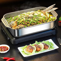 Deep Dish Stainless Steel Cookware, Covered Baking Tray with Lid, Heat-resistant Oven Safe Pot for Grilling & Daily Cooking