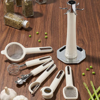 Kitchen Gadgets7Stainless Steel Peeler, Whisk, And Grater Set With A Storage Stand, A Household Combination Set