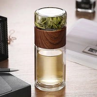 D5 Double Glass Water Bottle Tea Drink Items Bottle Infuser Tumbler Drinkware Gym Water Bottle Children Travel Sports Cup Bottle