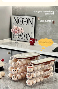 Egg storage box, special food grade rolling fresh-keeping rack for refrigerator