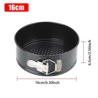 1Pc 12/16/20/24/28cm Carbon Steel Baking Mould with Removable Bottom Non Stick Leakproof Cake Baking Pan Durable Cake Mould