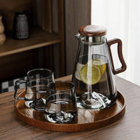 Glass Cup Set Water Kettle Bottle Creative Heat-resistant Water Glass Flower Tea Juice Cup Drop Shipping
