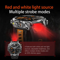 Newly Durable 1400mAh Large Battery Smart Watch Men 1.7" HD Screen IP68K Waterproof LED Flashlight Sports BT Call Smart Bracele